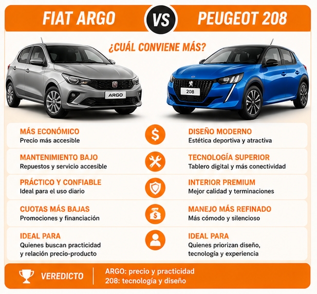 Fiat Argo o Peugeot 208