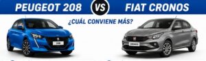 Fiat Cronos o Peugeot 208